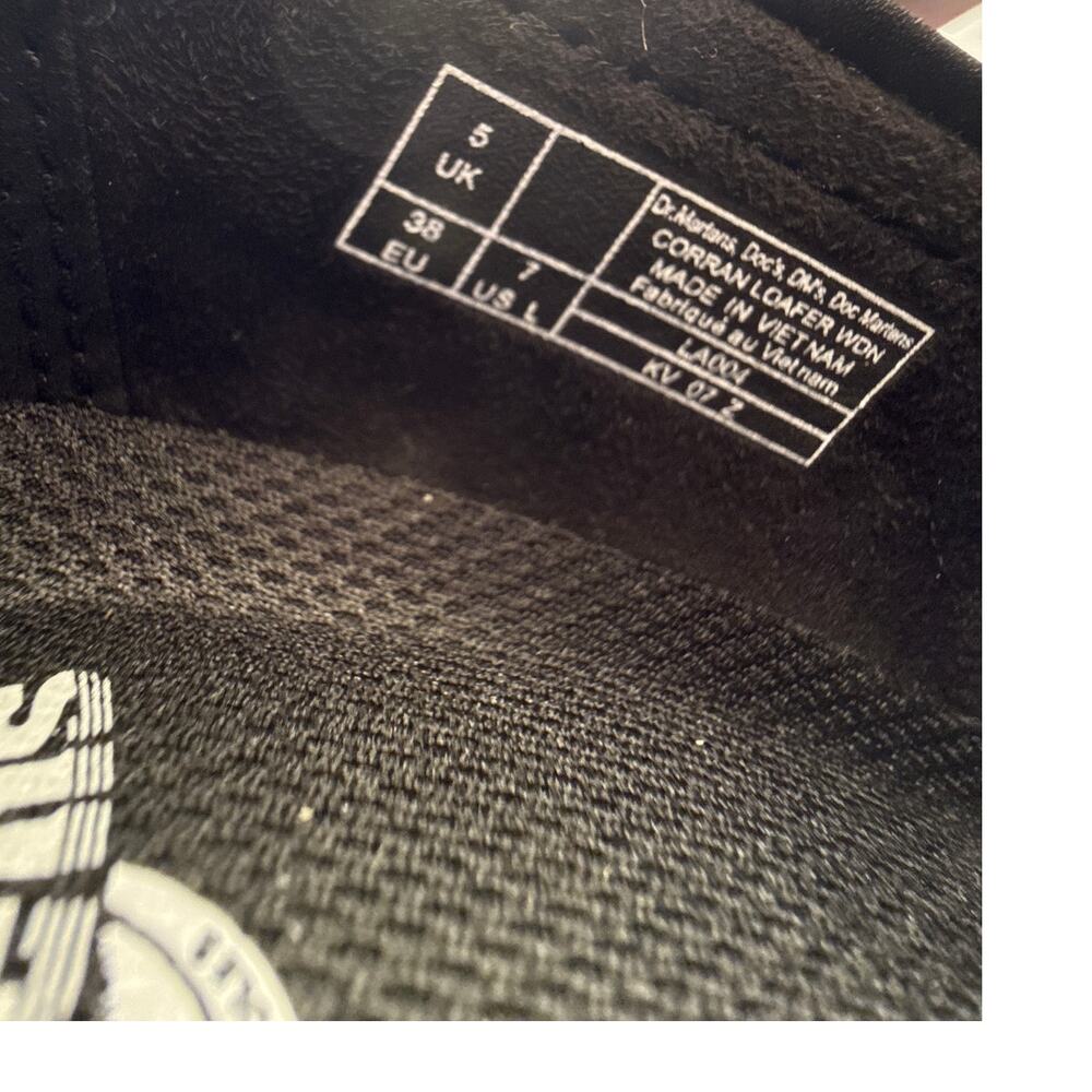 Dr. Martens Wednesday Adams Corran‎ Loafers Womens 7 Black Leather EU38 - Picture 7 of 9